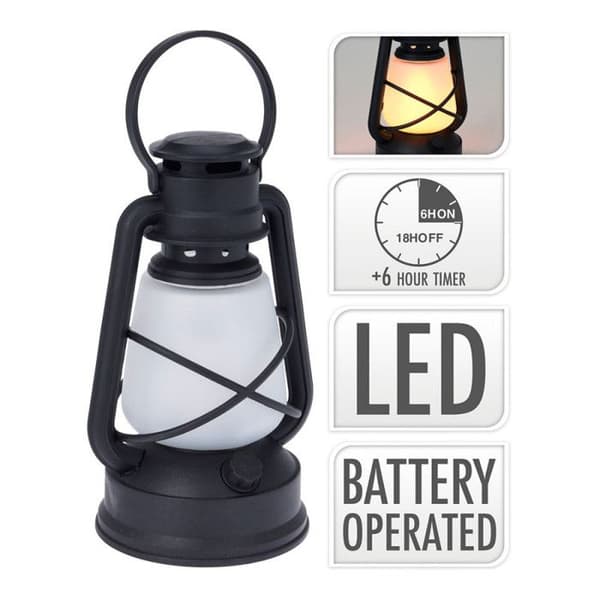 lumineo LED-lykta i aluminium (11 x 11 x 24 cm)