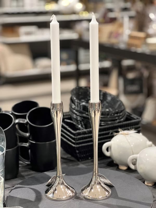 Ljusstake Silver Metall 25 cm