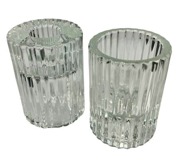 Ljuskopp Vändbar Glas Brun 5x8 cm