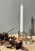 Miniatyrbillede 3 af 3: Ljuskopp Vändbar Glas Brun 5x8 cm