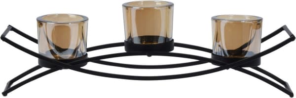 Ljushållare Våg Metall/Glas 35 cm