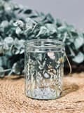 Miniatyrbillede 3 af 3: Ljushållare Lykta Blommor Fjäril Glas 10 cm