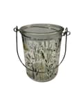 Miniatyrbillede 1 af 3: Ljushållare Lykta Blommor Fjäril Glas 10 cm