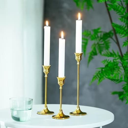 Pääsiäiskynttilänjalat 3-setti - Retro kynttilänjalka häihin, juhliin, jouluun ja pöydän koristeluun