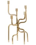 Miniatyrbillede 1 af 7: Lysestage Guld Jern 50 cm Snoet 5 Armet Stage Design Kertelysestage Flerarmet Kandelaber