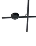 Miniatyrbilde 8 av 8: Vegglysestake Svart Metall 60 cm 5 lys Moderne design Telysholder Interiør Dekor