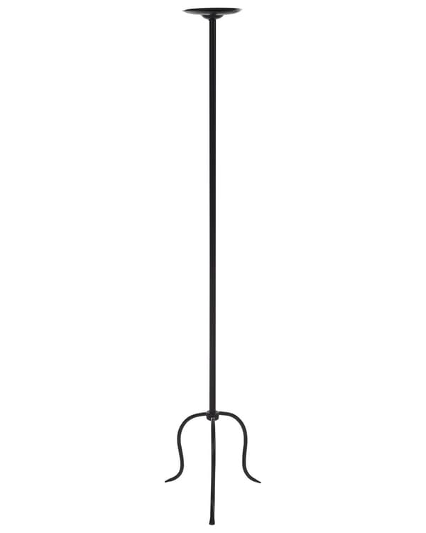 Lysestake Svart Metall 120 cm Moderne stil Kubbelys Gulvlysestake Dekor Interiør