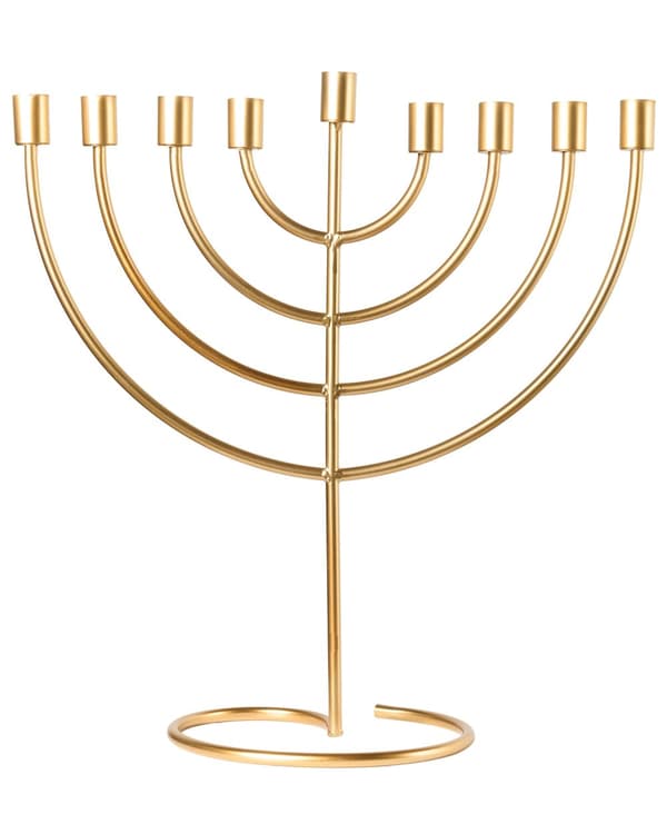 Lysestage Guld Jern 50 cm Menorah 9 Armet Stage Design Kertelysestage Flerarmet Kandelaber