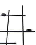 Miniatyrbillede 7 af 8: Væglysestage Sort Jern 74 x 74 cm Fyrfadsstage Stage til Fyrfadslys Lysestage til Væg Stearinlysholder