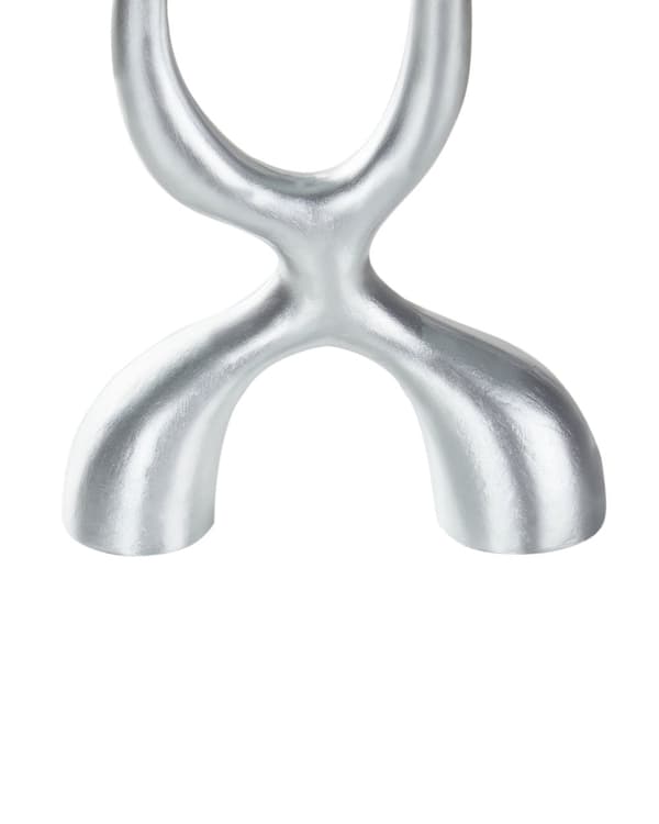 Lysestage Sølv Jern 41 cm Asymmetrisk 4 Armet Stage Gren Design Kertelysestage Flerarmet Kandelaber