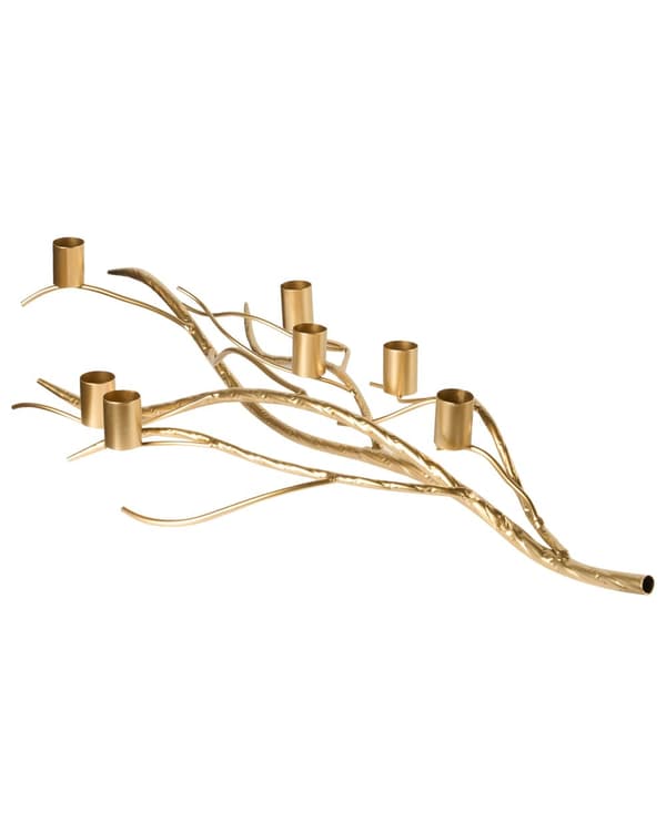 Lysestage Guld Jern 63 cm Forgrenet 7 Armet Stage Gren Design Kertelysestage Flerarmet Kandelaber