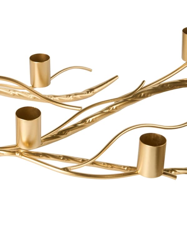 Lysestage Guld Jern 63 cm Forgrenet 7 Armet Stage Gren Design Kertelysestage Flerarmet Kandelaber