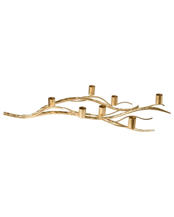 Lysestage Guld Jern 63 cm Forgrenet 7 Armet Stage Gren Design Kertelysestage Flerarmet Kandelaber