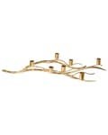Miniatyrbillede 1 af 6: Lysestage Guld Jern 63 cm Forgrenet 7 Armet Stage Gren Design Kertelysestage Flerarmet Kandelaber