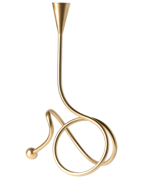 Lysestage Guld Jern 40 cm Snoet Kertelysestage Stage til Kertelys Moderne Stearinlysholder Design