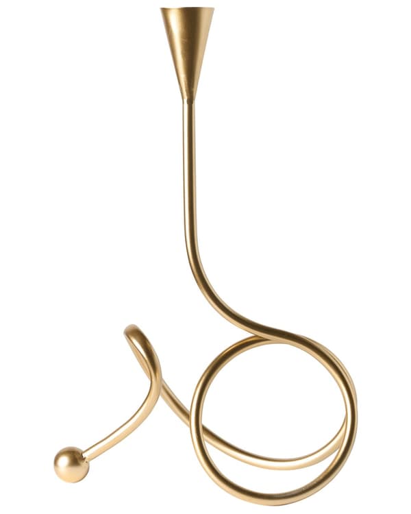 Lysestage Guld Jern 40 cm Snoet Kertelysestage Stage til Kertelys Moderne Stearinlysholder Design