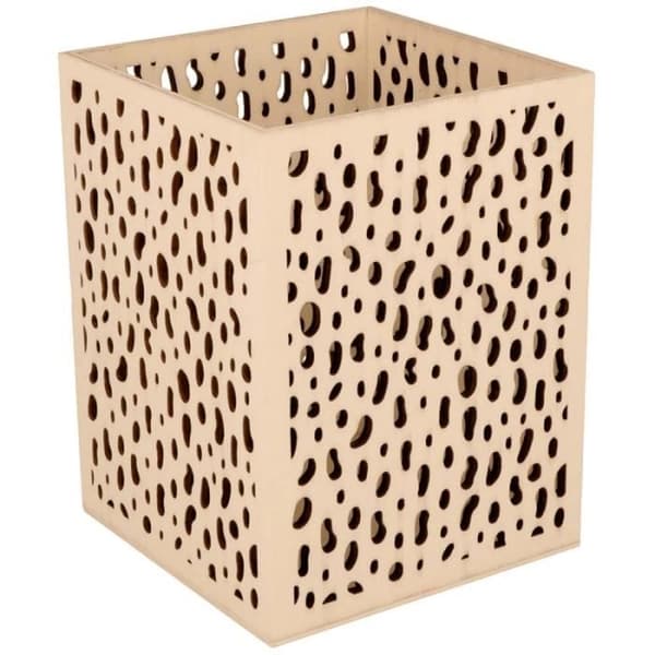Fotofon rektangulär i trä - Boho - Små bubblor - 13,3 x 10 cm