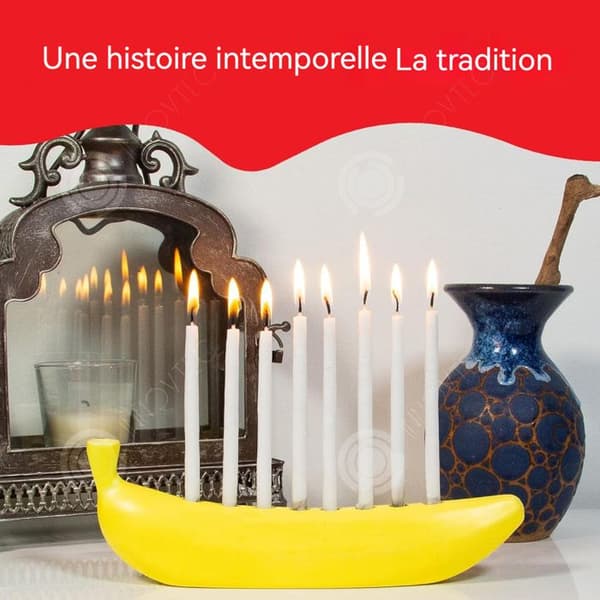 INN 8 Head Banana Ljusstake Portable Resin 8 Head Ljusstake Heminredning Ny Kreativ Ljusstake Födelsedagsljusstake