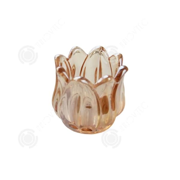 INN Ornaments 6,5x6cm tulpanljusstake i krickat glas bordsdekoration doftljus inredning små dekorativa föremål