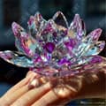Miniatyrbild 3 av 4: Värmeljushållare Lotusljus Buddhist TD® Kristallglasljushållare 3 lager Lotus kronblad