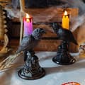 Miniatyrbild 4 av 4: TD® Halloween Crow Ljushållare 16,5*10,5 cm Gotisk stil skrivbordsdekoration Lämplig för Halloween-dekoration