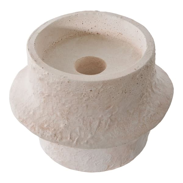 Ljusstake, cement, 2-pack, 10,6x10,8 cm / 11,4x11,4 cm, vit