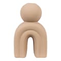 Miniatyrbillede 3 af 6: Stearinlys Holder, Keramik, 10,5x6,5x17 cm, Brun