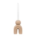 Miniatyrbillede 1 af 6: Stearinlys Holder, Keramik, 10,5x6,5x17 cm, Brun