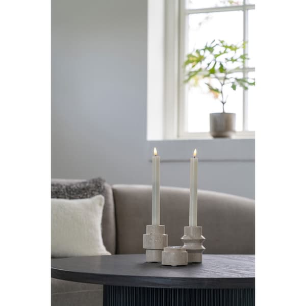 Tealight-teline, Travertiini, 2 kpl, Luonnonväri