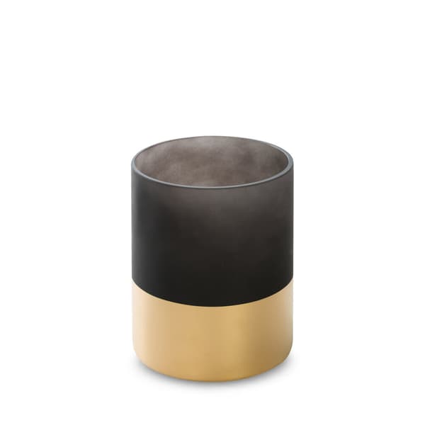 VICTORIA7 12x15 Eurofirany dekorativ ljusstake svart guld cylindrisk
