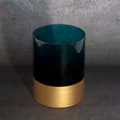 Miniatyrbild 2 av 4: Dekorativ ljusstake LILI6 15x20 Eurofirany turkost guld i form av en cylinder