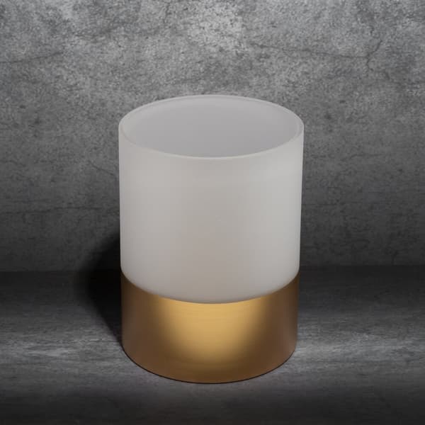 BLANCA7 15x20 Eurofirany dekorativ ljusstake, vitguld, cylindrisk form