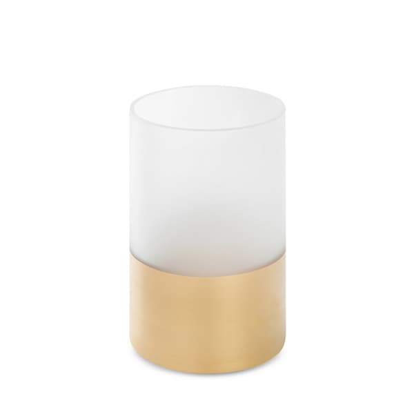 BLANCA7 15x20 Eurofirany dekorativ ljusstake, vitguld, cylindrisk form