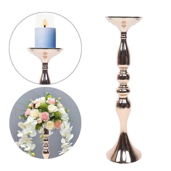 Guldljusstakar, Elegant Trumpetform, Hållbar Järnkonstruktion, Set om 10