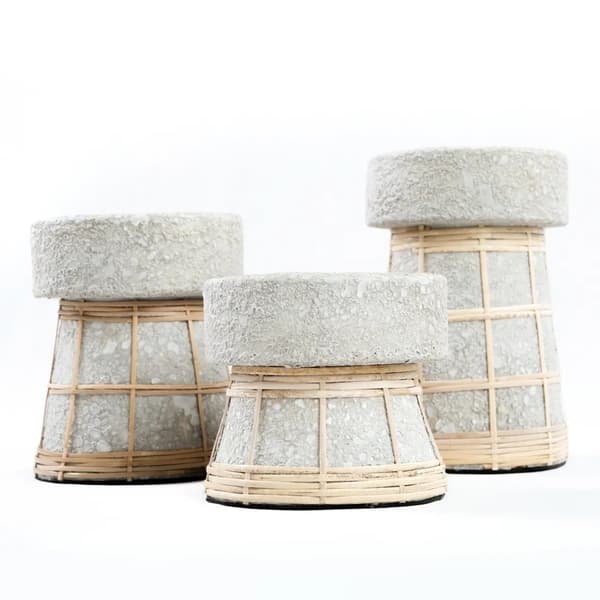 Serene Kynttilänjalka - Betoni Luonnollinen - M