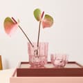 Miniatyrbild 2 av 2: Crackle ljuslykta rosa H 5.8cm - Kosta Boda