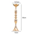 Miniatyrbild 2 av 2: Bröllopsljusstake, Elegant Guldfinish, Lämplig för Flera Evenemang,Guld 50cm, 8ST