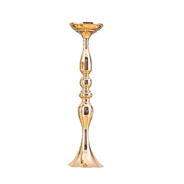 Bröllopsljusstake, Elegant Guldfinish, Lämplig för Flera Evenemang,Guld 50cm, 8ST