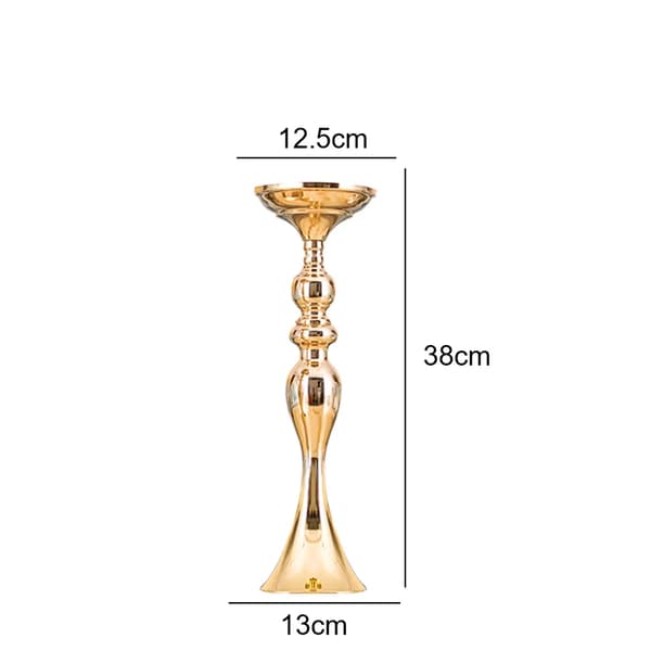 Bryllupslampeholder, Elegant Guld Finish, Egnet til Flere Begivenheder,Guld 38cm, 10stk
