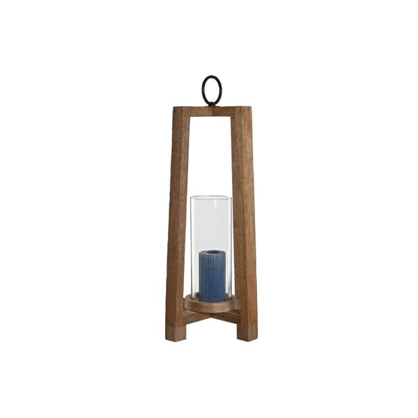 Kynttilänjalka Home ESPRIT Ruskea Luonnollinen Kristalli Mangopuu 27 x 27 x 54 cm