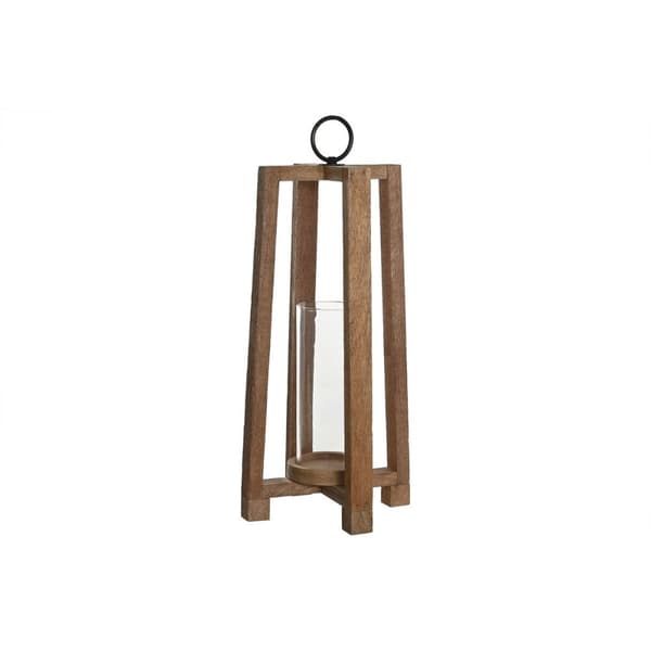 Kynttilänjalka Home ESPRIT Ruskea Luonnollinen Kristalli Mangopuu 27 x 27 x 54 cm