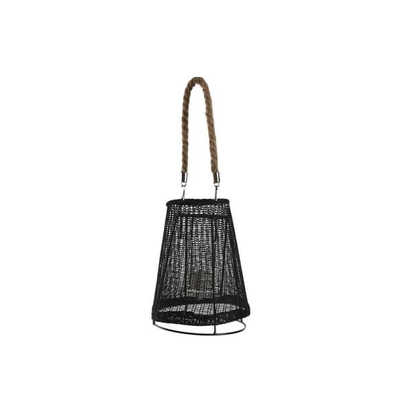 Lysholder Home ESPRIT Svart Naturell Krystall Tau 19 x 19 x 22 cm (2 enheter)