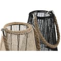 Miniatyrbilde 2 av 4: Lysholder Home ESPRIT Svart Naturell Krystall Tau 19 x 19 x 22 cm (2 enheter)