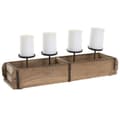 Miniatyrbilde 4 av 4: Lysholder Home ESPRIT Naturell Jern Teak 60 x 15 x 14 cm