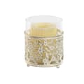 Miniatyrbilde 3 av 3: Lysholder Home ESPRIT Krem Metall Krystall 11 x 11 x 13 cm (2 enheter)