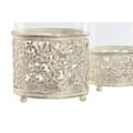 Miniatyrbilde 2 av 3: Lysholder Home ESPRIT Krem Metall Krystall 11 x 11 x 13 cm (2 enheter)