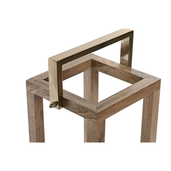 Kynttilänjalka Home ESPRIT Ruskea Teräs Mangopuu 25 x 25 x 54 cm