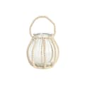 Miniatyrbillede 1 af 3: Lyseholder Home ESPRIT Gennemsigtig Natur Lys brun Træ Krystal 22 x 22 x 22 cm