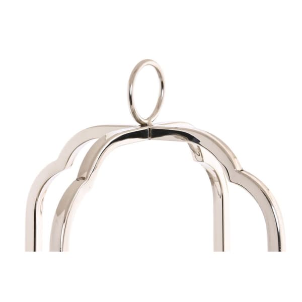 Lyseholder Home ESPRIT Sølvfarvet Krystal Stål 21 x 21 x 62 cm