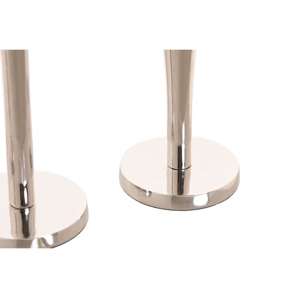 Kandelaber Home ESPRIT Silvrig Aluminium Modern 7,5 x 7,5 x 25 cm